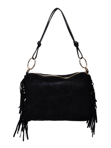 Isabella Rhea  Black Leather Bag