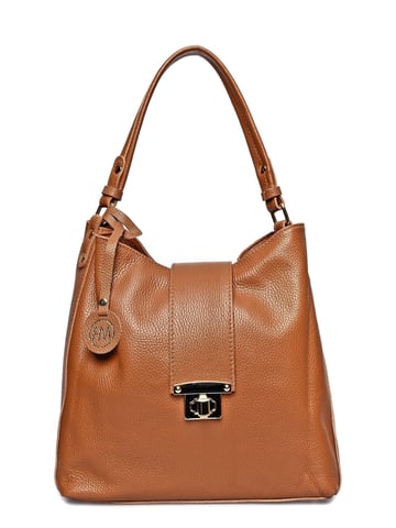 Roberta M  Brown Leather Bag