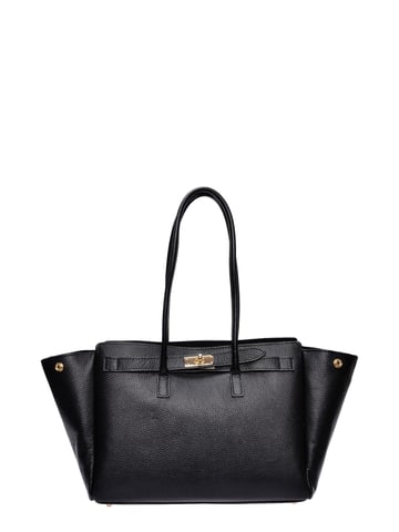 Isabella Rhea  Black Leather Bag