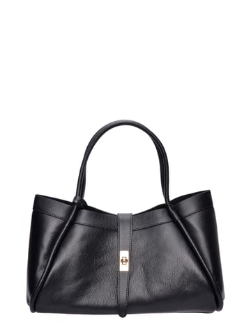 Luisa Vannini Black Leather Bag