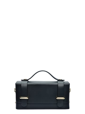 Isabella Rhea Black Leather Bag