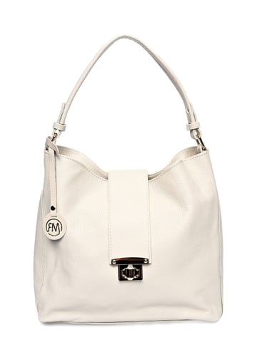 Roberta M Beige Leather Bag