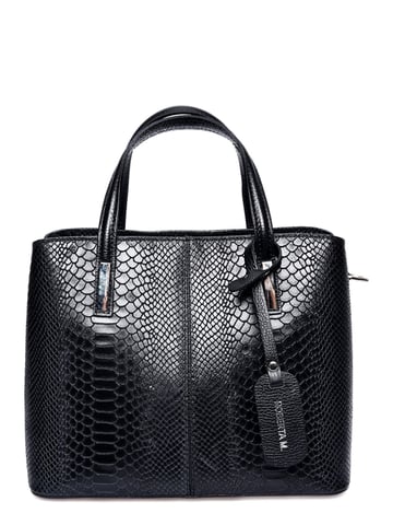 Roberta M Black Leather Bag
