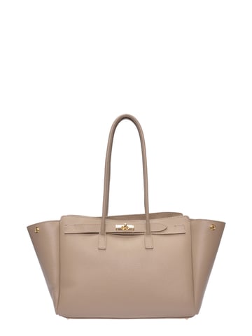Isabella Rhea Beige Leather Bag