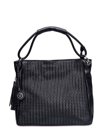 Luisa Vannini Black Leather Bag