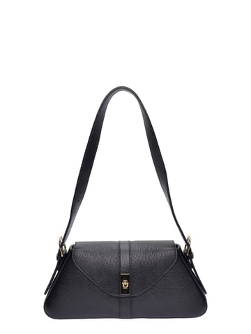 Roberta M  Black Leather Bag