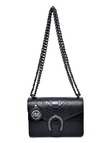 Roberta M Black Leather Bag