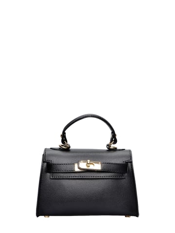Isabella Rhea  Black Leather Bag