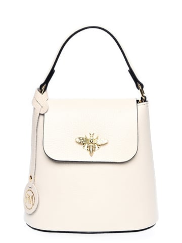 Roberta M  Beige Leather Bag