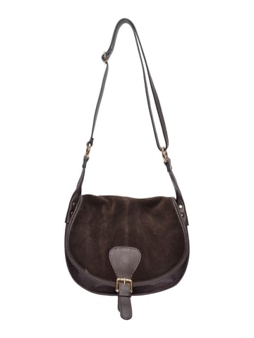 Luisa Vannini Maroon Leather Bag