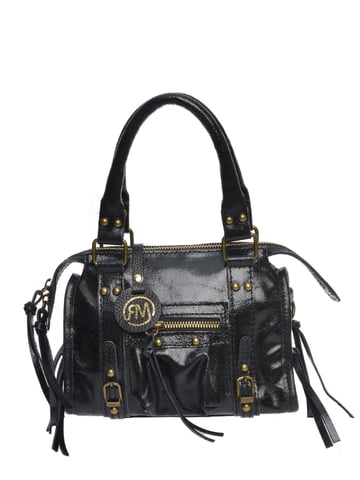 Roberta M Black Leather Bag