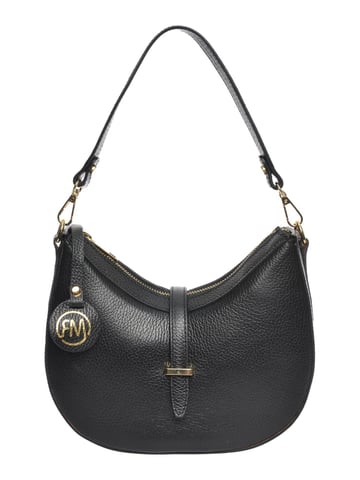 Roberta M  Black Leather Bag