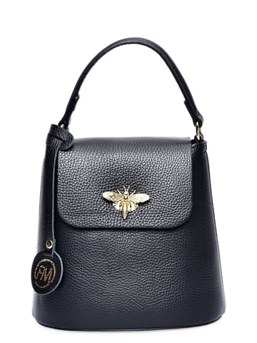 Roberta M Black Leather Bag