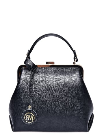 Roberta M Black Leather Bag