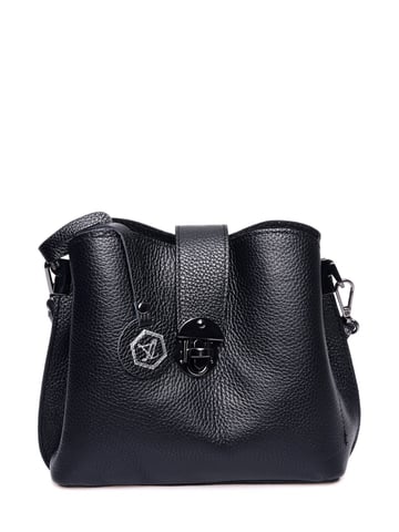 Luisa Vannini Black Leather Bag