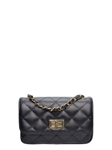 Luisa Vannini Black Leather Bag