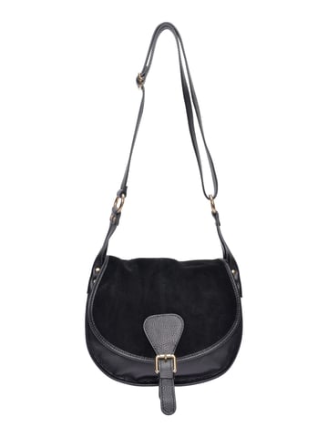 Luisa Vannini Black Leather Bag