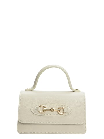 Isabella Rhea Beige Leather Bag
