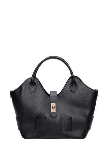 Roberta M Black Leather Bag
