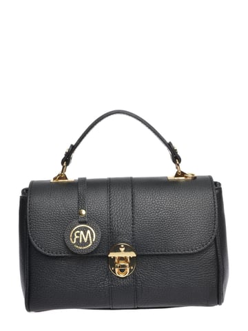 Roberta M  Black Leather Bag