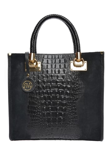 Roberta M Black Leather Bag