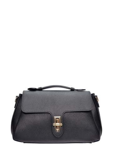 Roberta M  Black Leather Bag