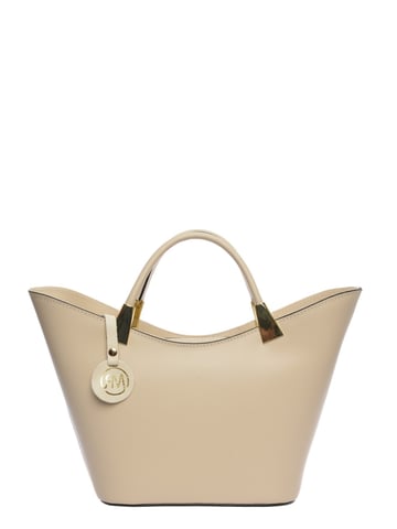 Roberta M  Beige Leather Bag
