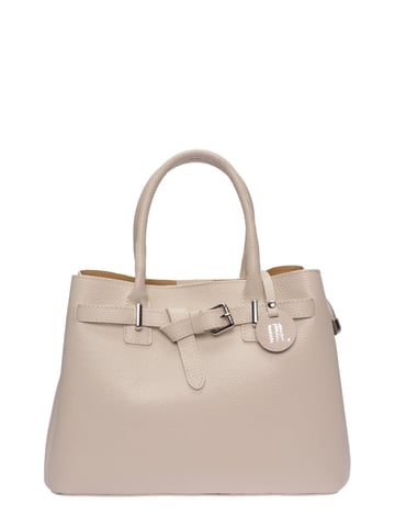 Anna Luchini Beige Leather Bag