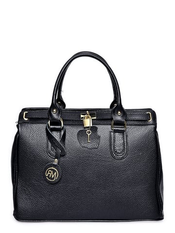 Roberta M  Black Leather Bag