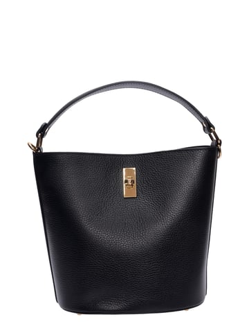 Luisa Vannini Black Leather Bag