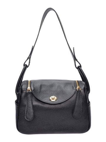 Luisa Vannini  Black Leather Bag