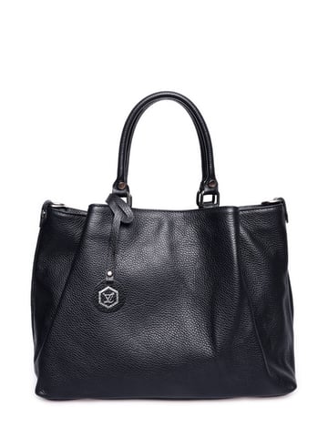 Luisa Vannini Black Leather Bag