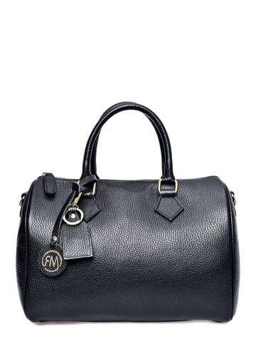 Roberta M  Black Leather Bag
