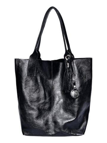 Roberta M  Black Leather Bag