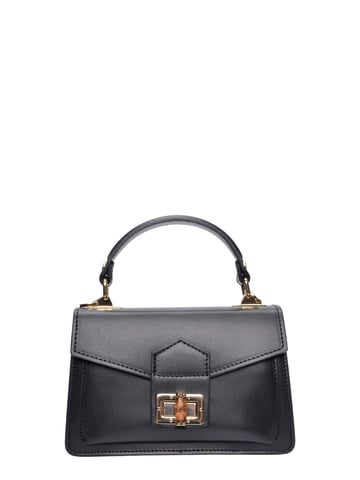Roberta M  Black Leather Bag