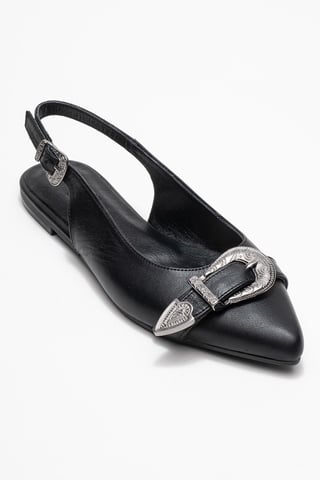 Cordelia Leather Pointed Toe Buckle Sandal