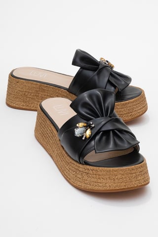 Shara Braided Bow & Bee Spänne Platå Sandal