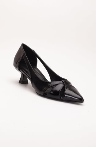 Sidal Kitten Heel Leather Pumps (Women)