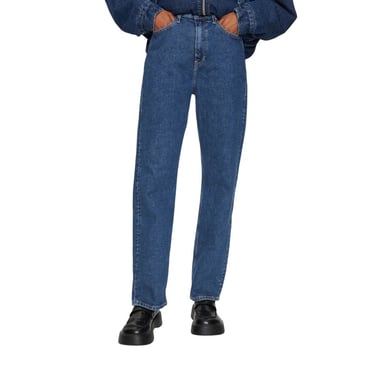 Hoge Rechte Jeans Klassieke Pasvorm