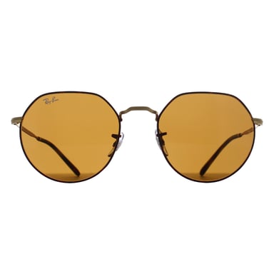 Ray-Ban Rond Unisex Mat Havana op Mat Arista Goud Bruin RB3565 Jack