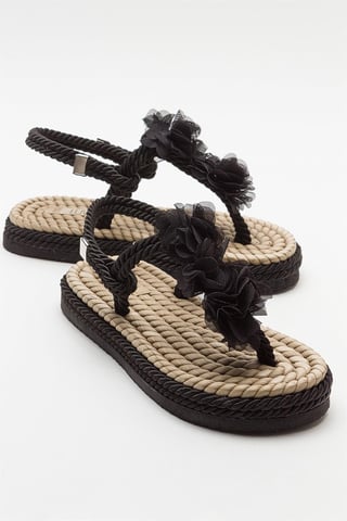 SANTRA Lace-Up Thong Sandals (Women)