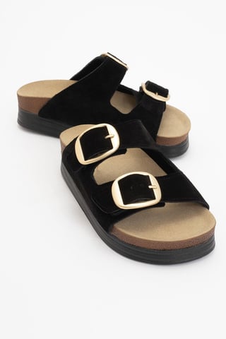 Harbor Mocka Läder Two-Strap Sandal (Women)