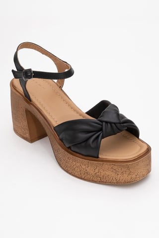 Tily Platform Wedge Leather Sandal