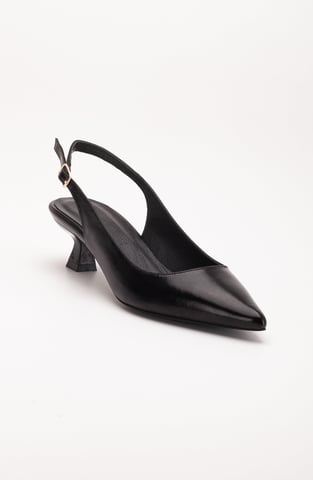 Lety Slingback Kitten Heel Leather Pumps
