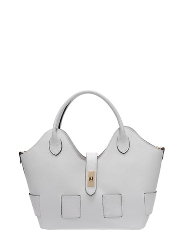 Roberta M  White Leather Bag