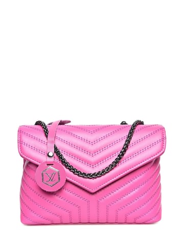 Luisa Vannini Fuchsia Leather Bag