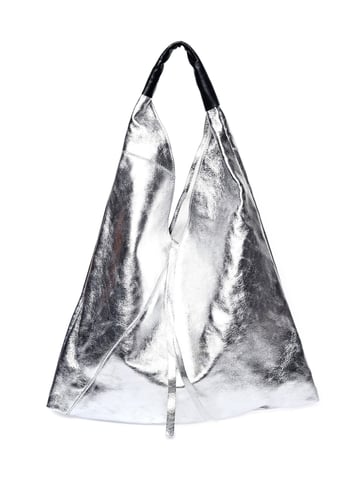 Isabella Rhea Silver Leather Bag