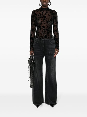 Wide-leg Denim Cotton Jeans