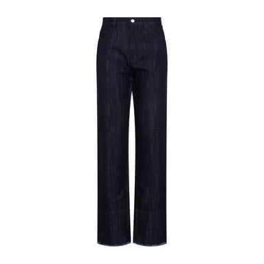 Cropped High Waist Tapered Jeans
