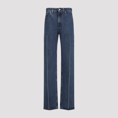 Wide Leg Seam Detail Jeans